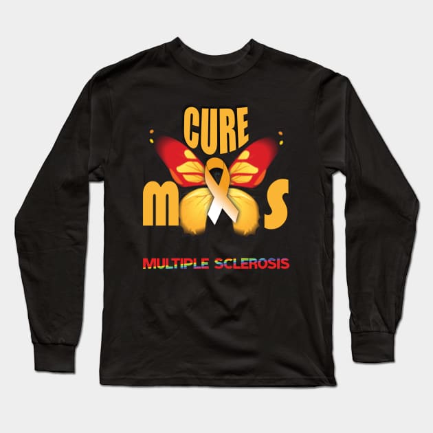 Multiple Sclerosis Awareness. Long Sleeve T-Shirt by TeeText